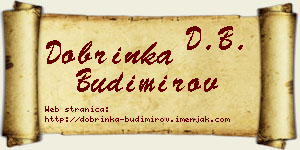 Dobrinka Budimirov vizit kartica